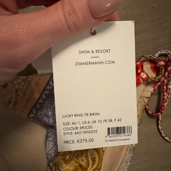 Zimmermann Multicolor Patchwork Bikini Set - Picture 3 of 4